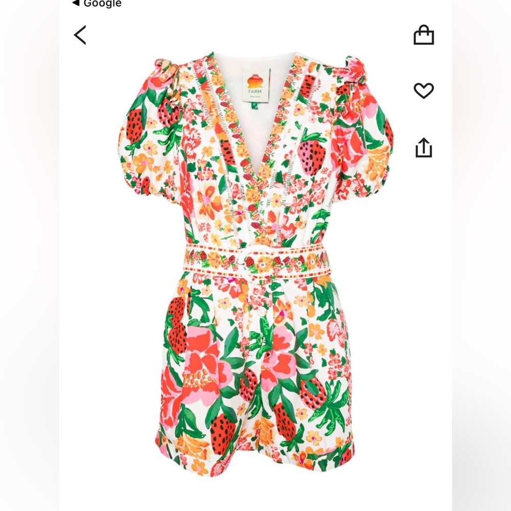 Painted flowers farm rio jumpsuit size small